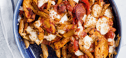 Meat lovers pasta bake