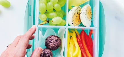 Anna's blueberry coconut bliss balls snack box