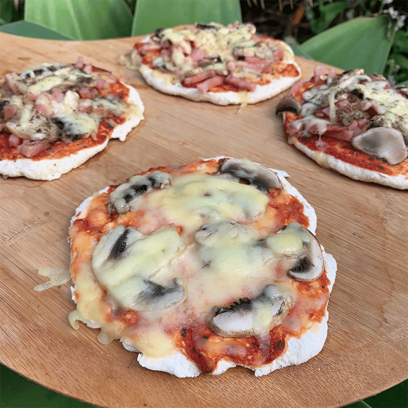 microwave mushroom pizza