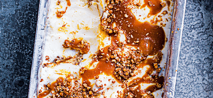 Salted caramel peanut fro-yo