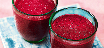 Beetroot and blueberry smoothie
