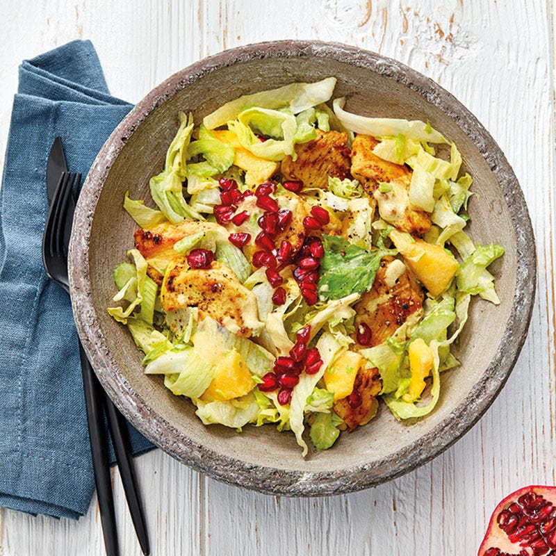 Hähnchen-Curry-Salat mit Mango