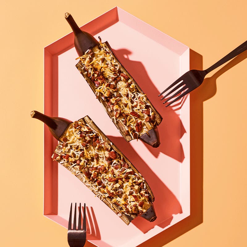 Chocolate banana boats