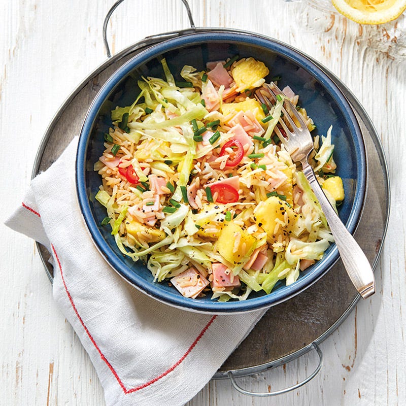 Reissalat mit Kasseler