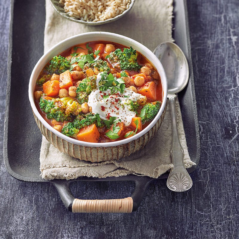 Gemüse-Tikka-Masala mit Reis