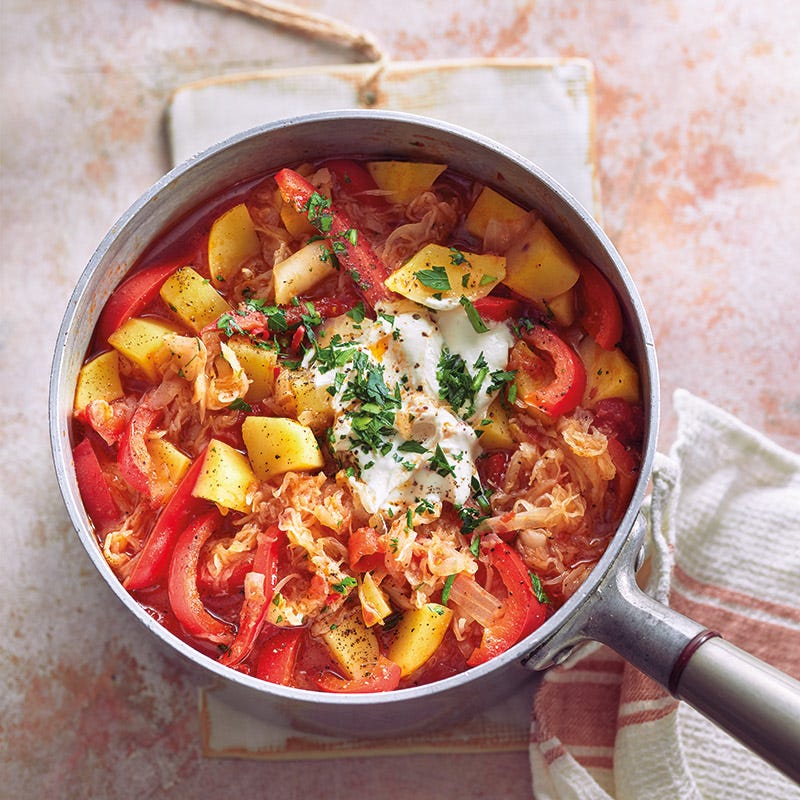 Scharfer Sauerkrauteintopf