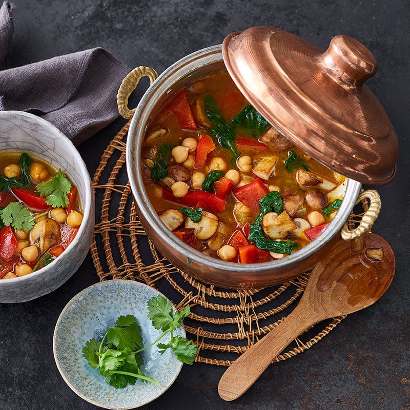 Spinat-Kichererbsen-Curry