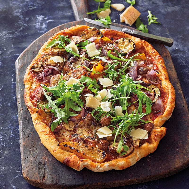 Rustikale Grillgemüse-Pizza