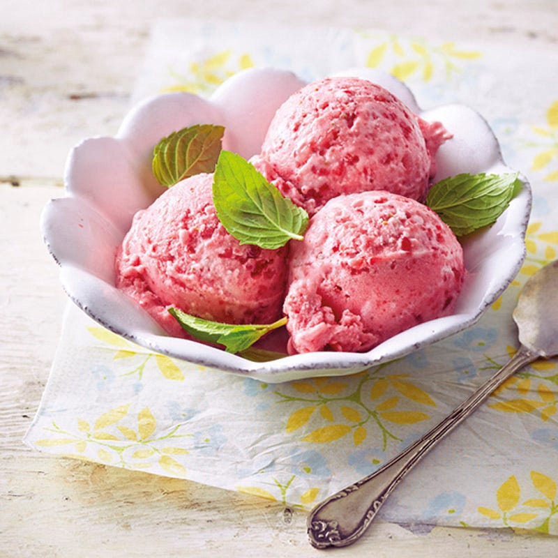 Schnelles Erdbeer-Joghurt-Eis