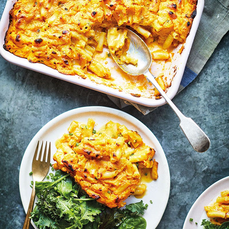 Vegane Mac’n’cheese mit Kürbis