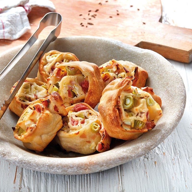 Flammkuchenschnecken