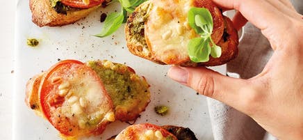 Crostini au pesto éclair