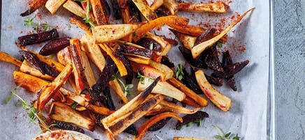Frites de légumes-racines et sauce à la truffe