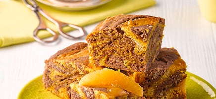 Kürbis-Zebrakuchen mit Orange