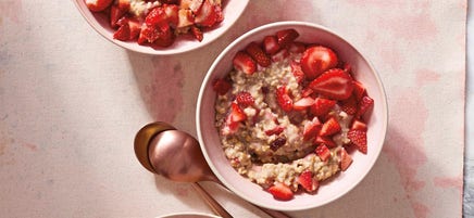 Havermoutpap met aardbei