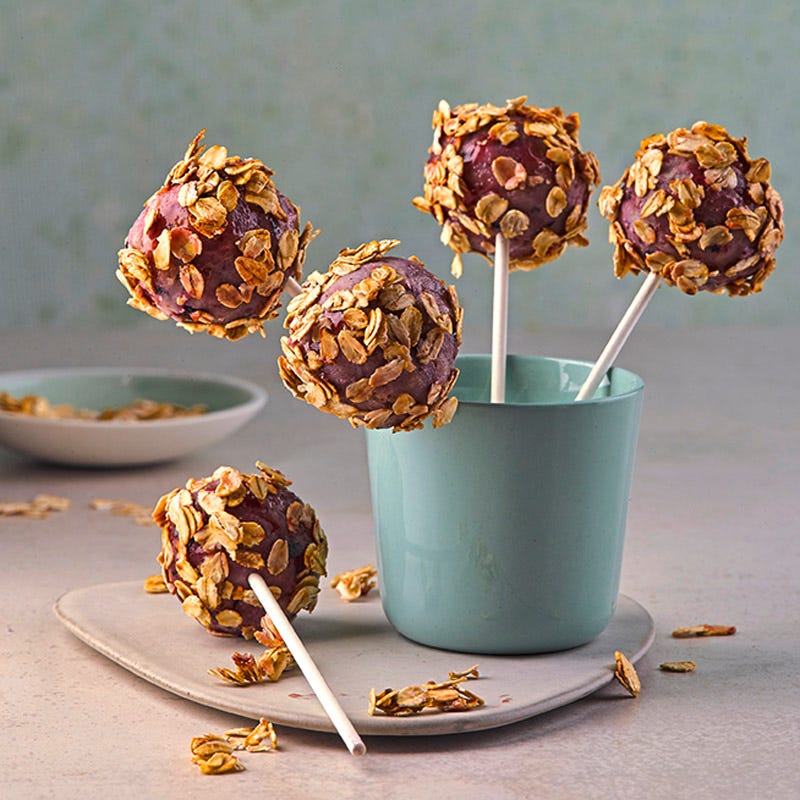 Heidelbeer-Joghurt-Cakepops