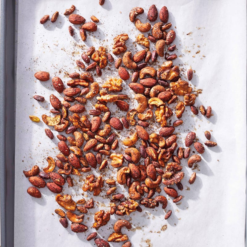 Foto van Pittige geroosterde gemengde noten door WW