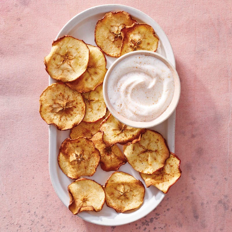 Photo de Chips de pommes et pâte au yaourt et à la cannelle prise par WW