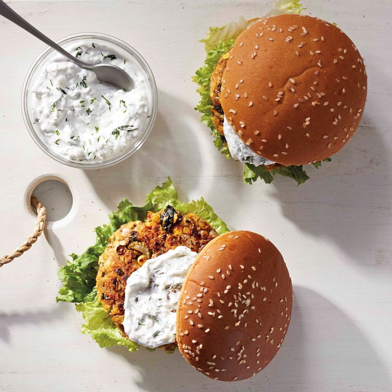 Foto van Linzenburgers met yoghurt-fetasaus door WW