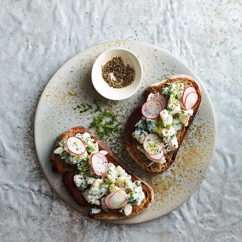 Krabben-Radieschen-Stulle