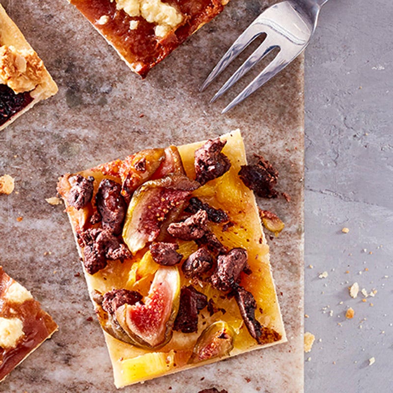 Ananas-Feigenblech mit Schokostreuseln