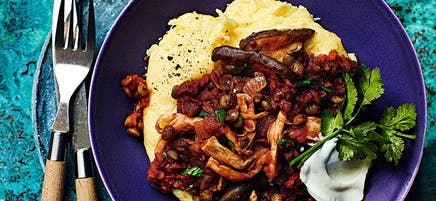 Svamp- och linschili med potatismos