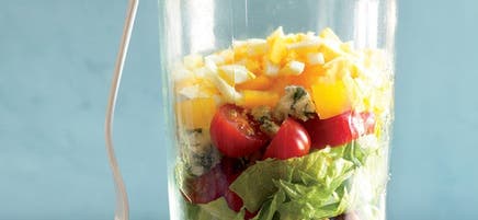 Tofu Cobb Salad Shaker with Shallot-Dijon Dressing