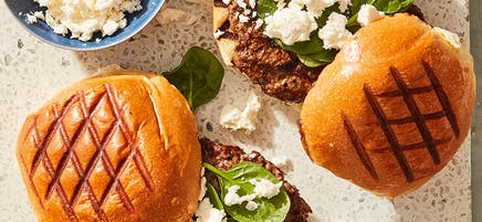 Greek-style burgers