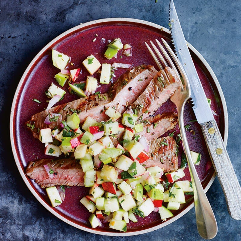 Steak mit Apfelrelish