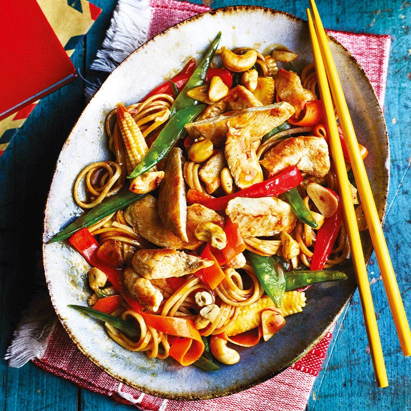 Chicken and cashew stir-fry