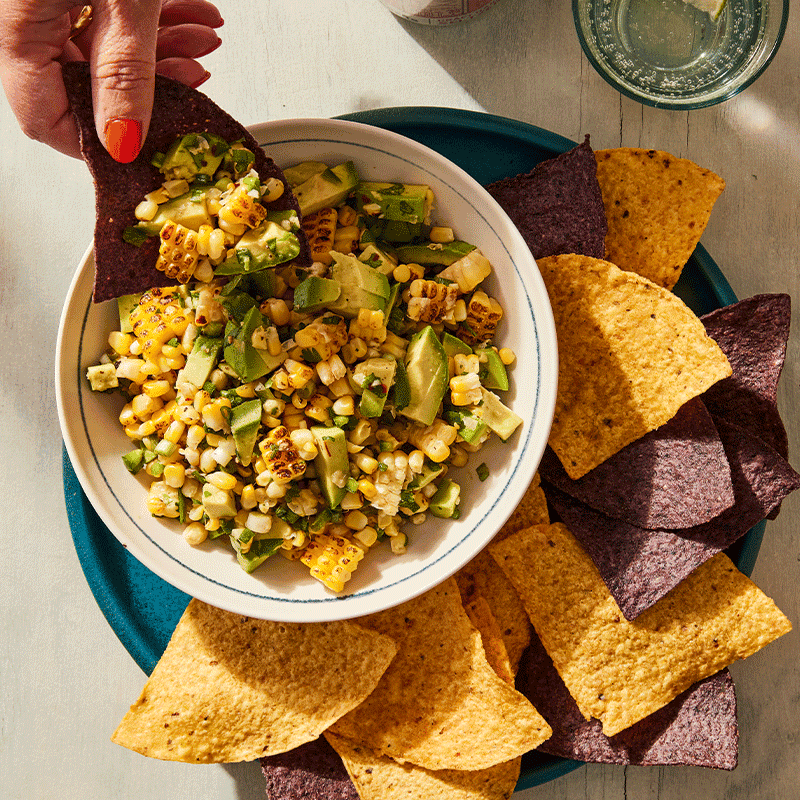 Corn and avocado salsa