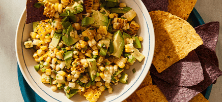Corn and avocado salsa