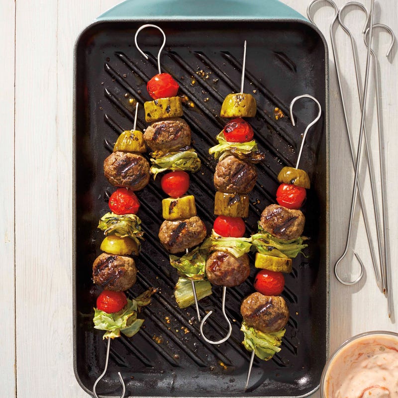 Foto van Burgerspiesjes met speciale hamburgersaus door WW