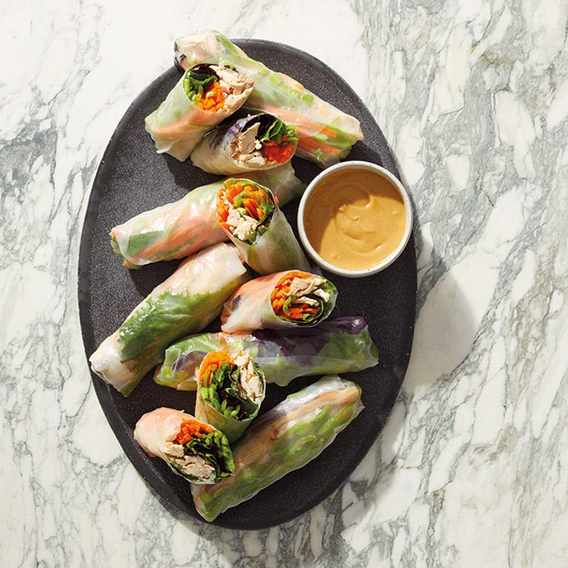 Sommerrollen mit Geflügel und Frühlingsgemüse