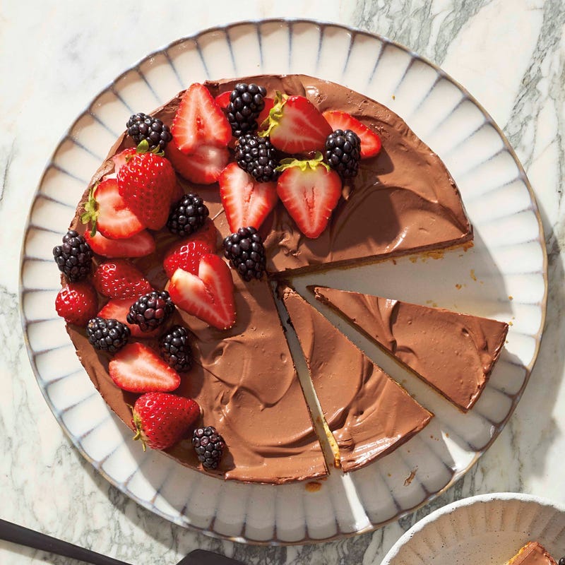 Foto van Chocoladetaart met rood fruit door WW