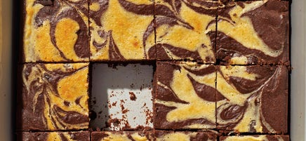 Brownies de cheese-cake marbré