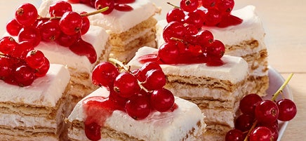 Mille-feuilles à la crème de groseille