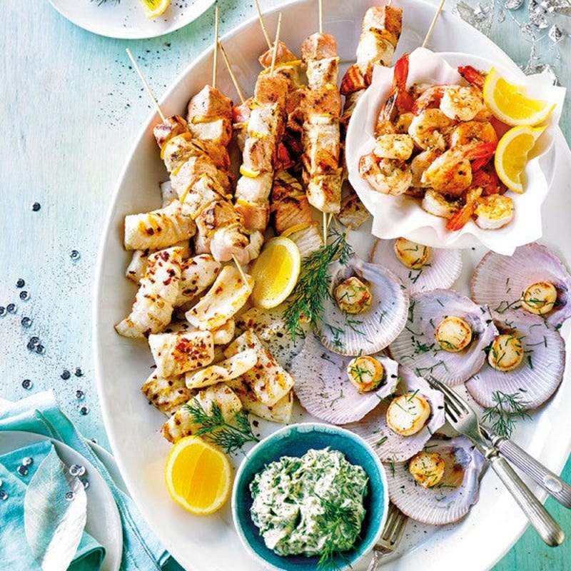 Gemischte Meeresfrüchteplatte