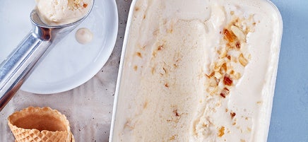 Mandelglace mit Karamell / Mandeleis mit Karamell