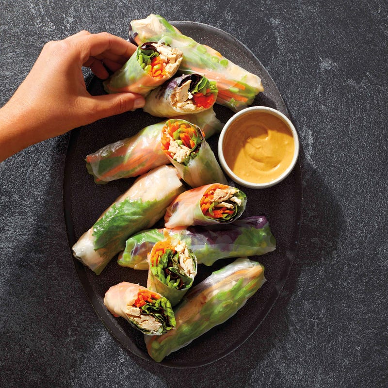 Foto van Rijstrolletjes met kip en lentegroenten door WW