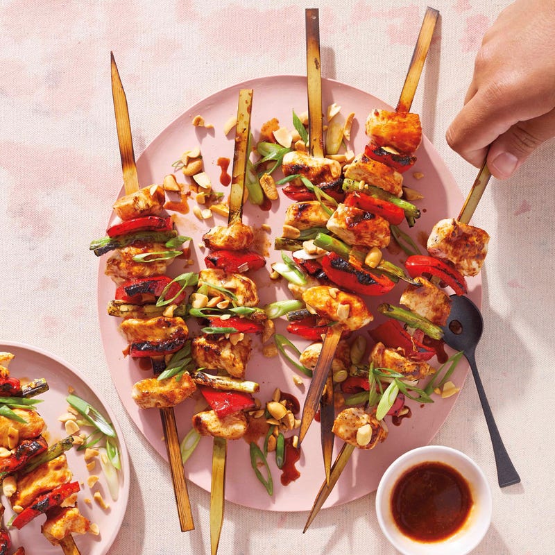 Foto van Kipspiesjes kung pao door WW