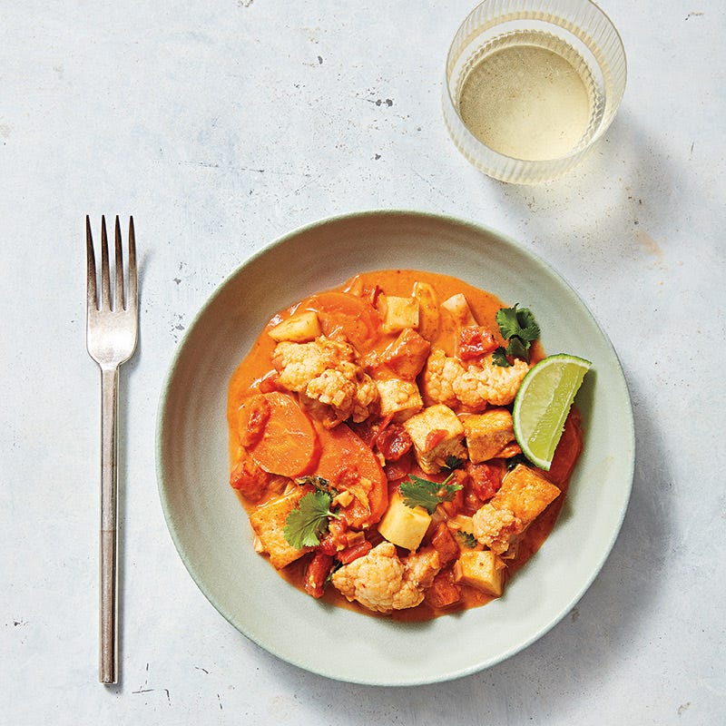 Rotes Tofu-Gemüse-Curry