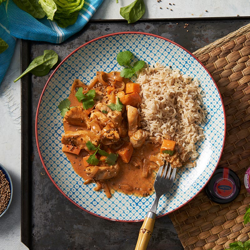 ViktVäktarna - Kycklinggryta med sötpotatis och röd curry