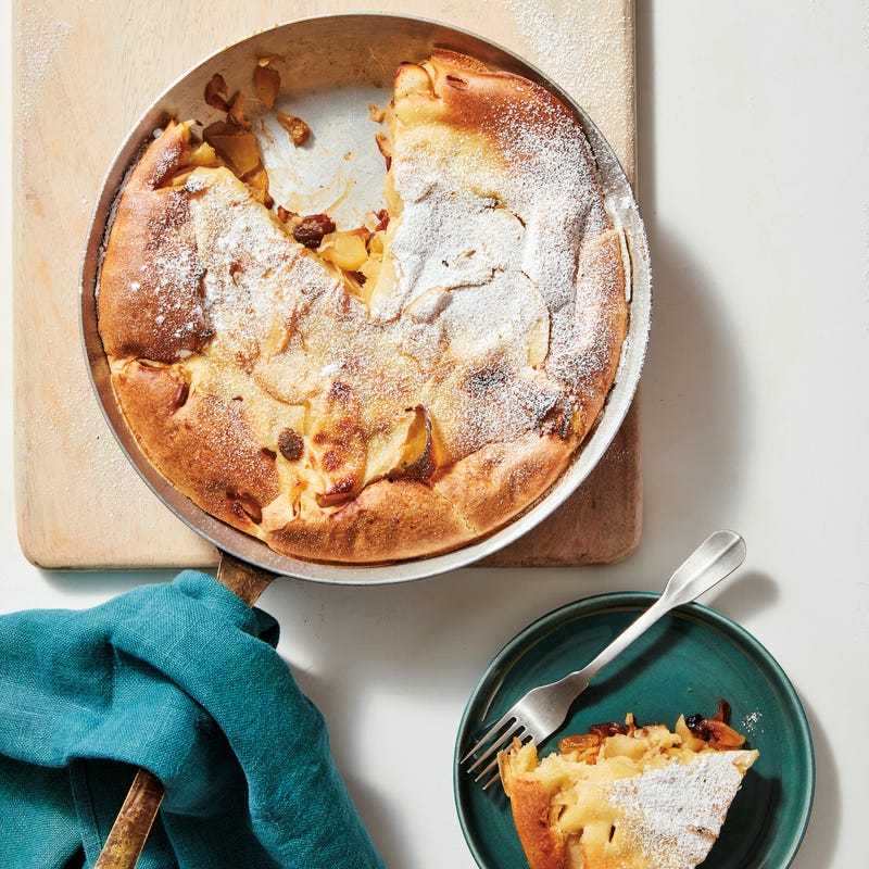 Foto van Dikke pannenkoek met appel en rozijnen door WW