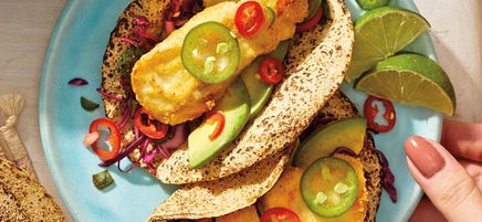 Taco's met gebakken vis uit de Airfryer