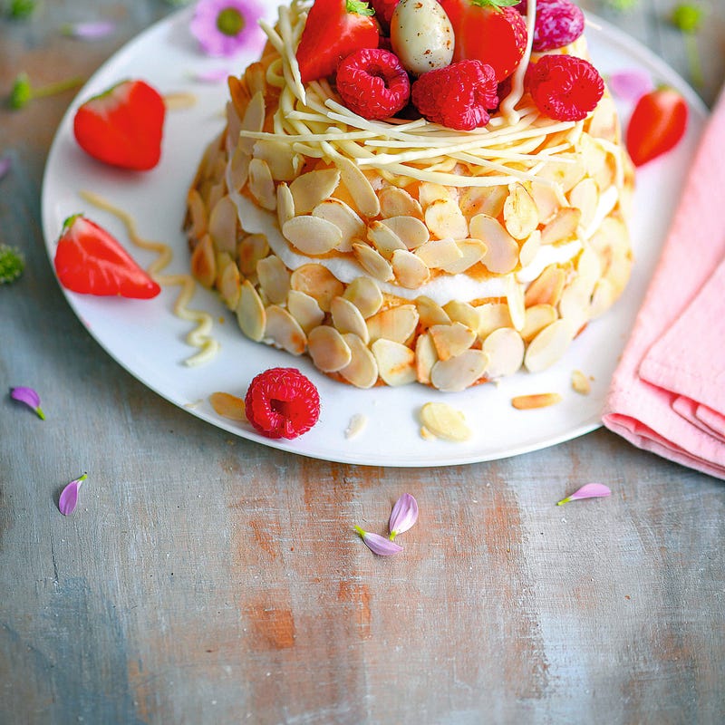 Photo de Nid de Pâques gourmand aux fruits rouges prise par WW