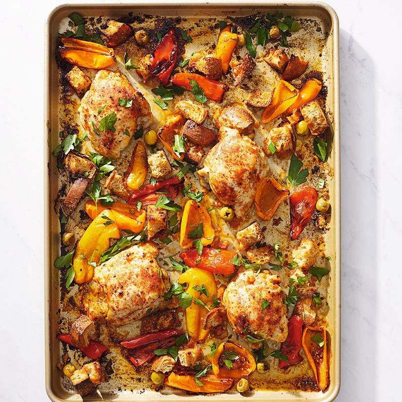 Photo of Chicken, pepper & olive traybake by WW