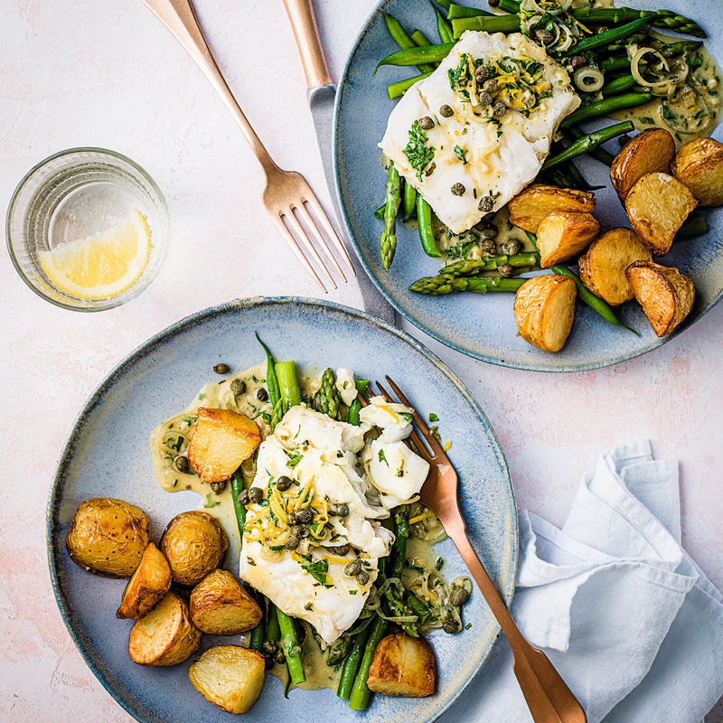 Photo of Cod with a lemon caper sauce by WW