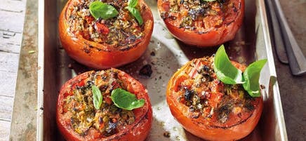 Gefüllte Parmesantomaten vom Grill