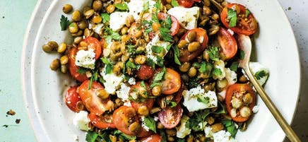 Linsen-Tomaten-Salat mit Feta